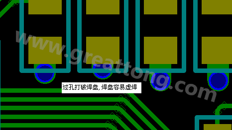 PCB設(shè)計案例分析：過孔破焊盤，造成SMT虛焊