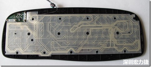 現(xiàn)在的電腦鍵盤拆開(kāi)被蓋后就只看到一片約5mmx3mm的電路板及兩片取代原本電路板的PTF。