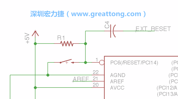 很多PCB設(shè)計者的設(shè)計不符合人體工學(xué)，他們使用很小的按鈕、不方便的元件配置和難以解讀的標(biāo)簽，千萬不要變成這樣！這次我們的設(shè)計有一個大小合適的重置按鈕（reset button）和可以清楚辨認(rèn)是否已經(jīng)接上電源的LED指示燈。