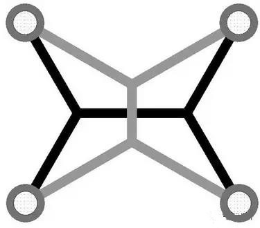 灰色Steiner樹不是最優(yōu)的，但黑色Steiner樹是最優(yōu)的。